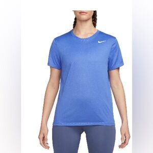 NWT NIKE Dri-FIT Blue Joy Heather Crew Neck T-Shirt Size XL